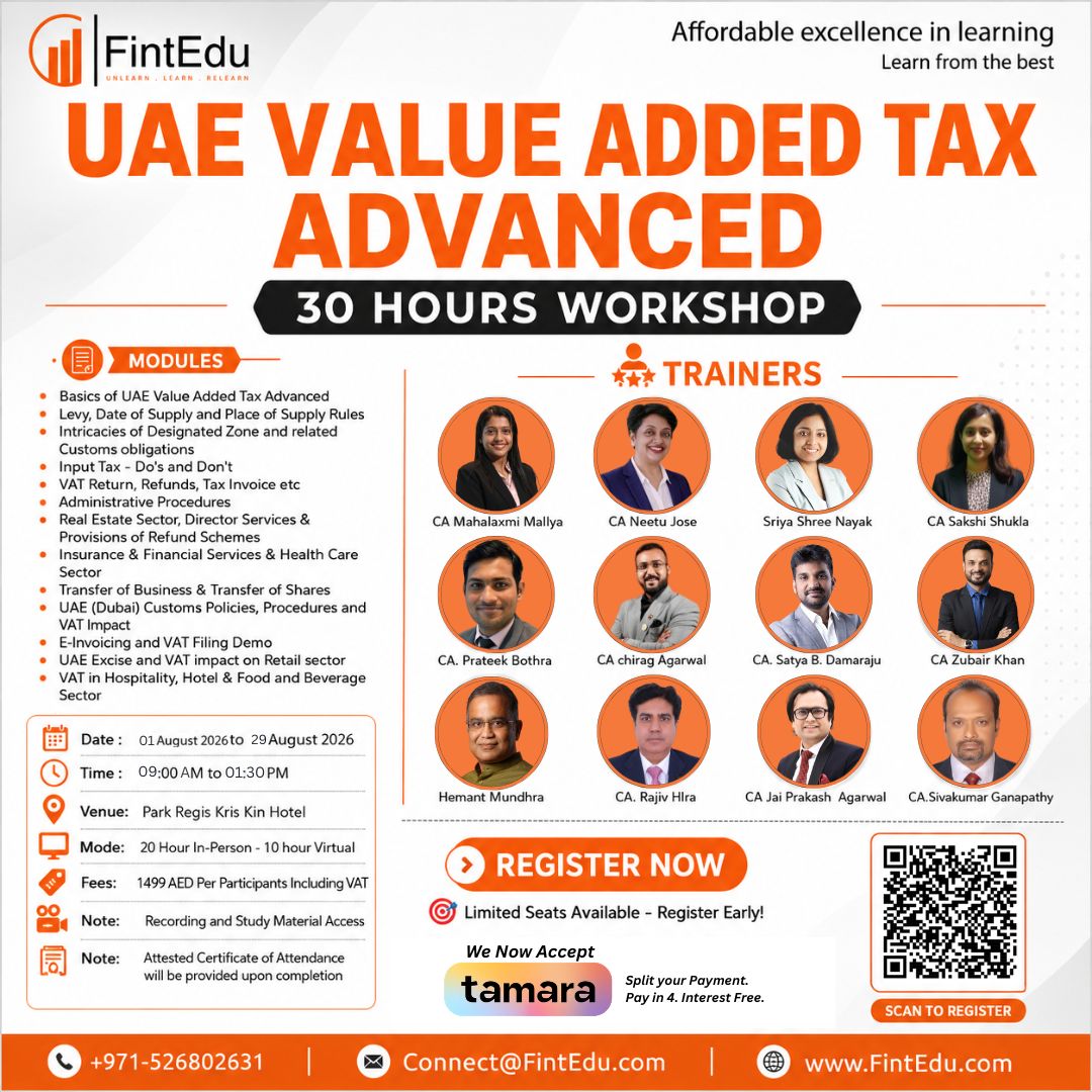 UAE VAT Advanced Workshop