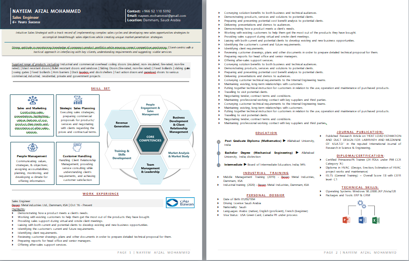 Infographic Resume Writing Example